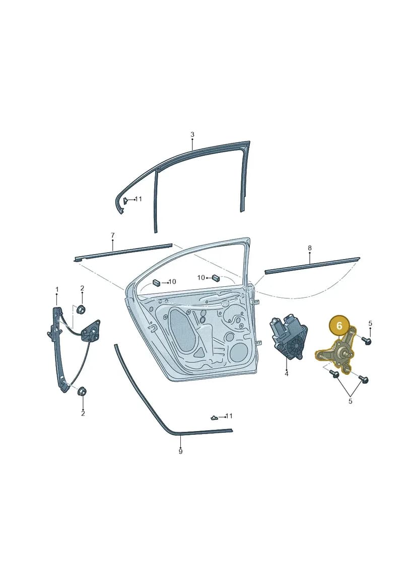 5JA839039 — Skoda Rapid (2012-2022) diagram 740839600, position 6