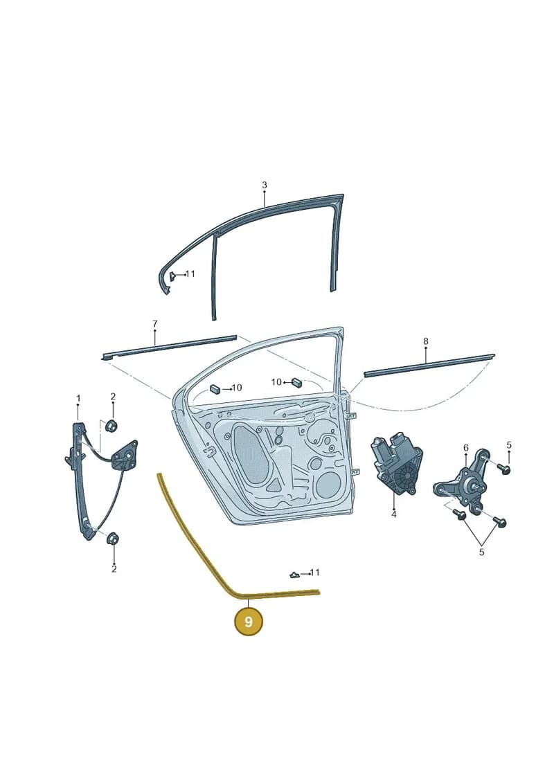 5JA839698A — Skoda Rapid (2012-2022) diagram 740839600, position 9