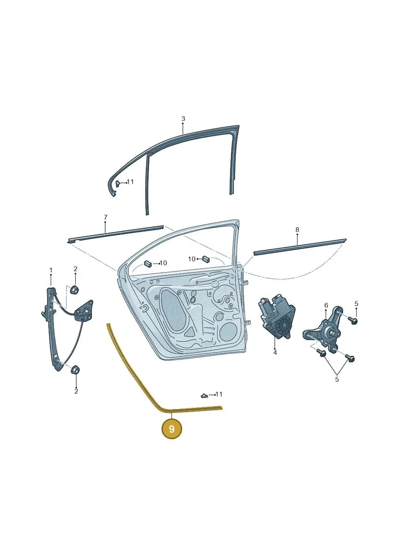 5JA839698C — Skoda Rapid (2012-2022) diagram 740839065, position 9