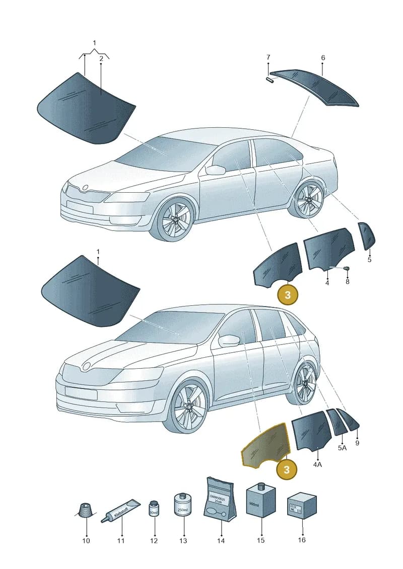 5JA845201F — Skoda Rapid (2012-2022) diagram 740845000, position 3
