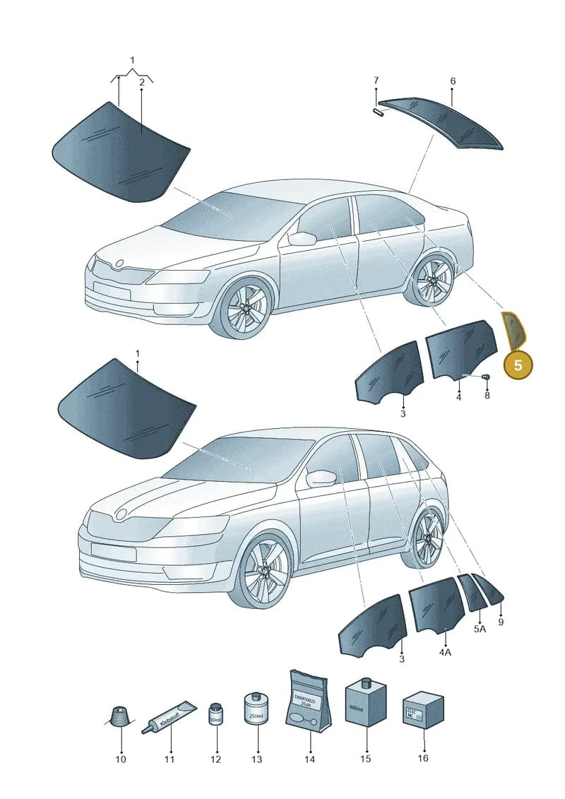 5JA845214E — Skoda Rapid (2012-2022) diagram 740845000, position 5