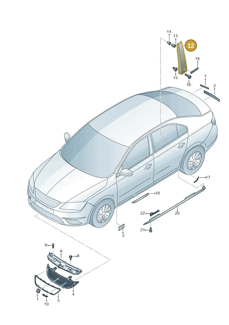 5JA853290C041 — SEAT Toledo (2015-2019) diagram 742853000, position 12