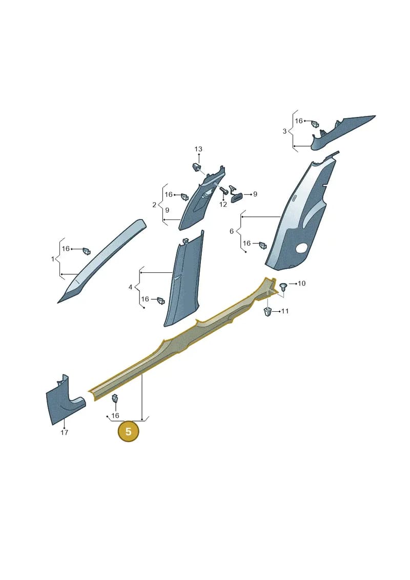 5JA8533719B9 — SEAT Toledo (2015-2019) diagram 885867650, position 5