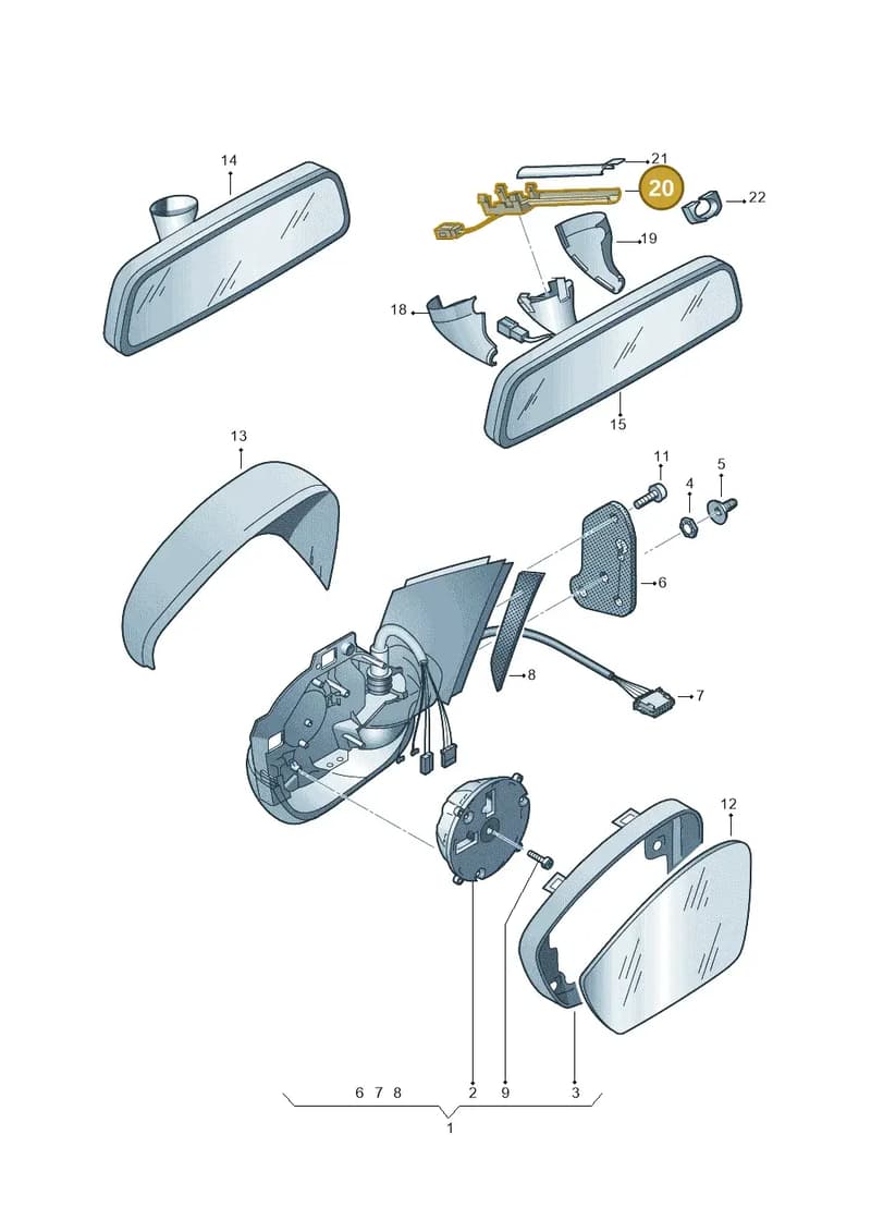 5JA857593B9B9 — Skoda Rapid (2012-2022) diagram 677857400, position 20