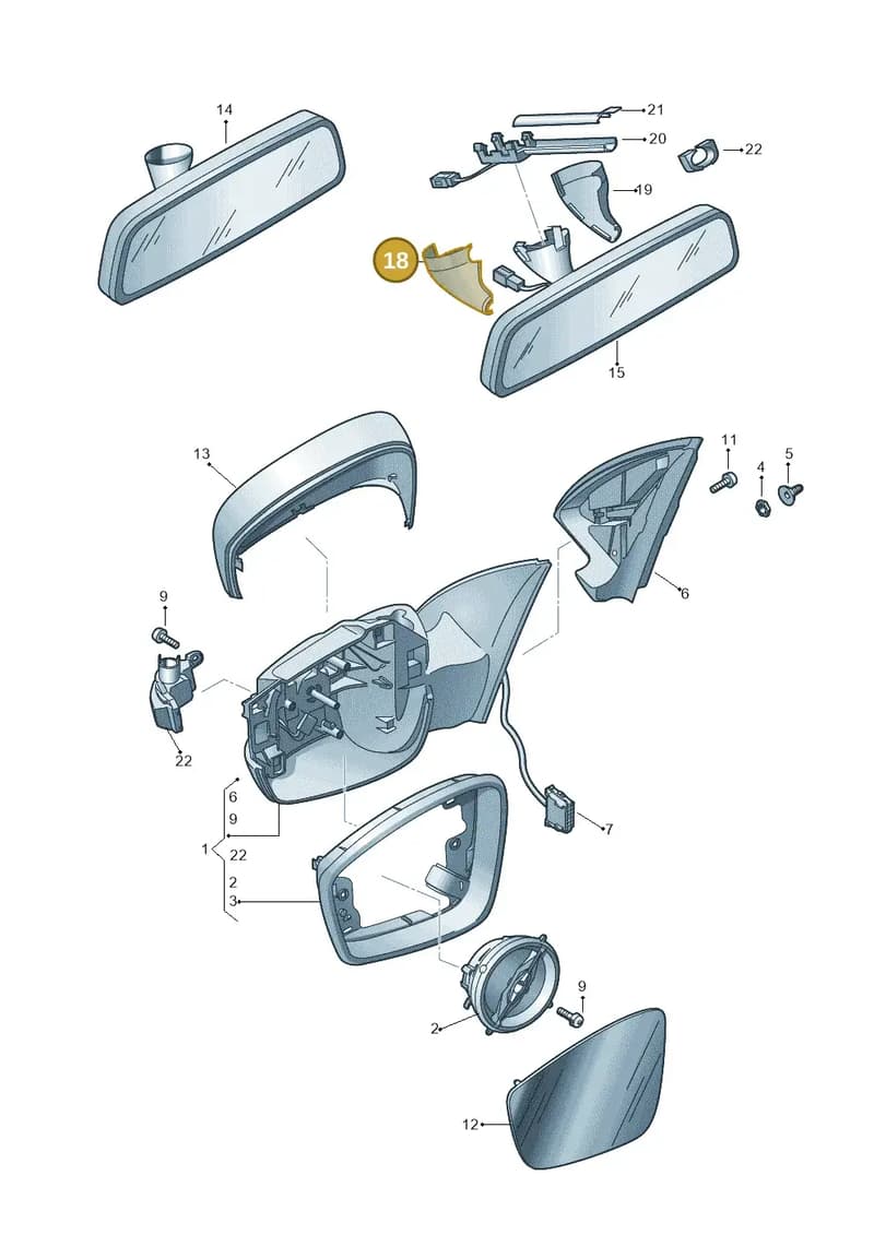 5JA857593B9B9 — Skoda Rapid (2012-2022) diagram 740857470, position 18