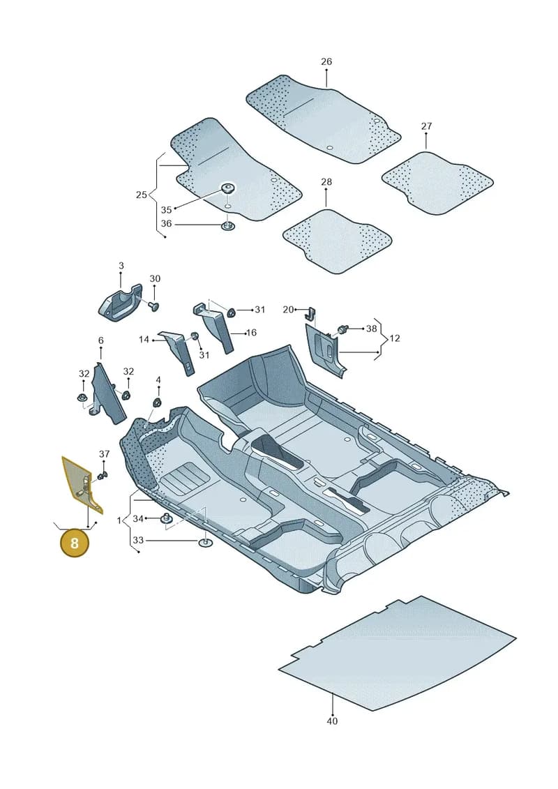 5JA863483A9B9 — Skoda Rapid (2012-2022) diagram 740863000, position 8