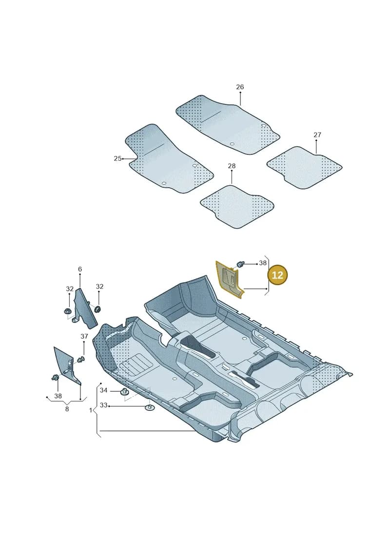 5JA863484A9B9 — Skoda Rapid Spaceback (2014-2022) diagram 782863000, position 12