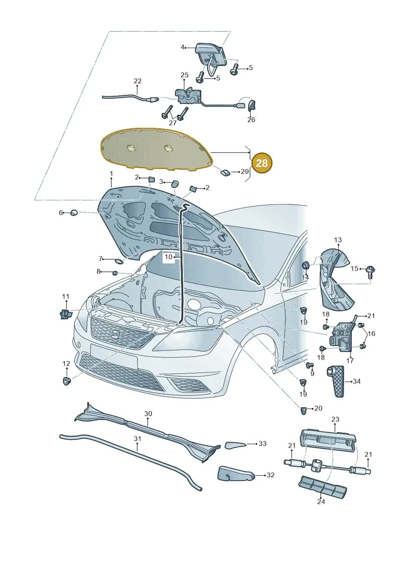 5JA863831 — SEAT Toledo (2015-2019) diagram 742823000, position 28