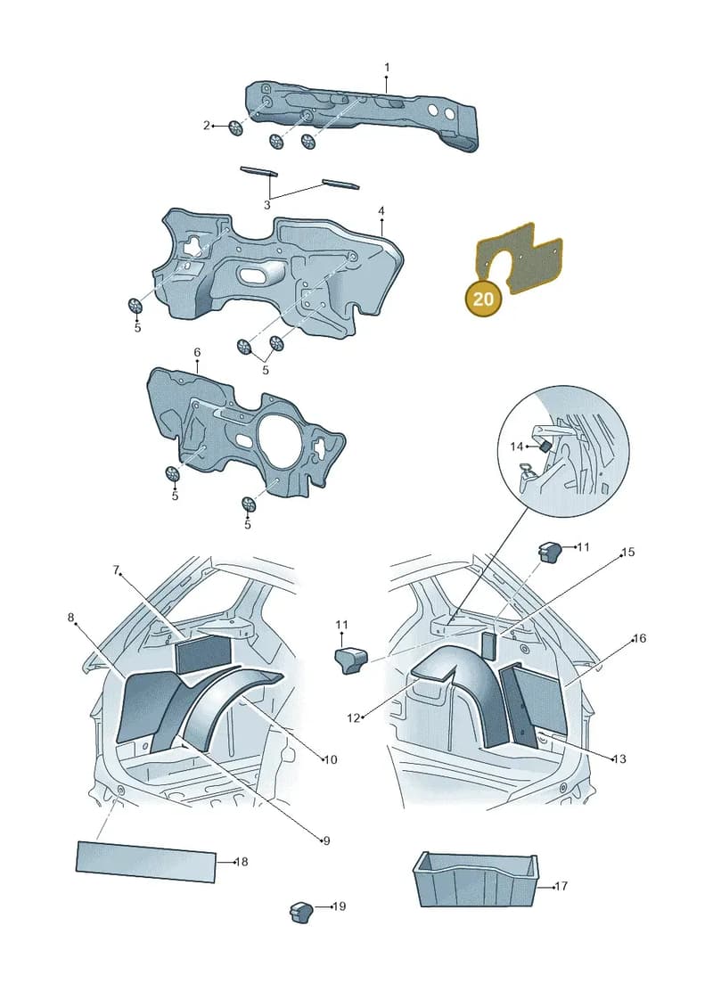 5JA863837L — Skoda Fabia (2014-2022) diagram 797000060, position 20
