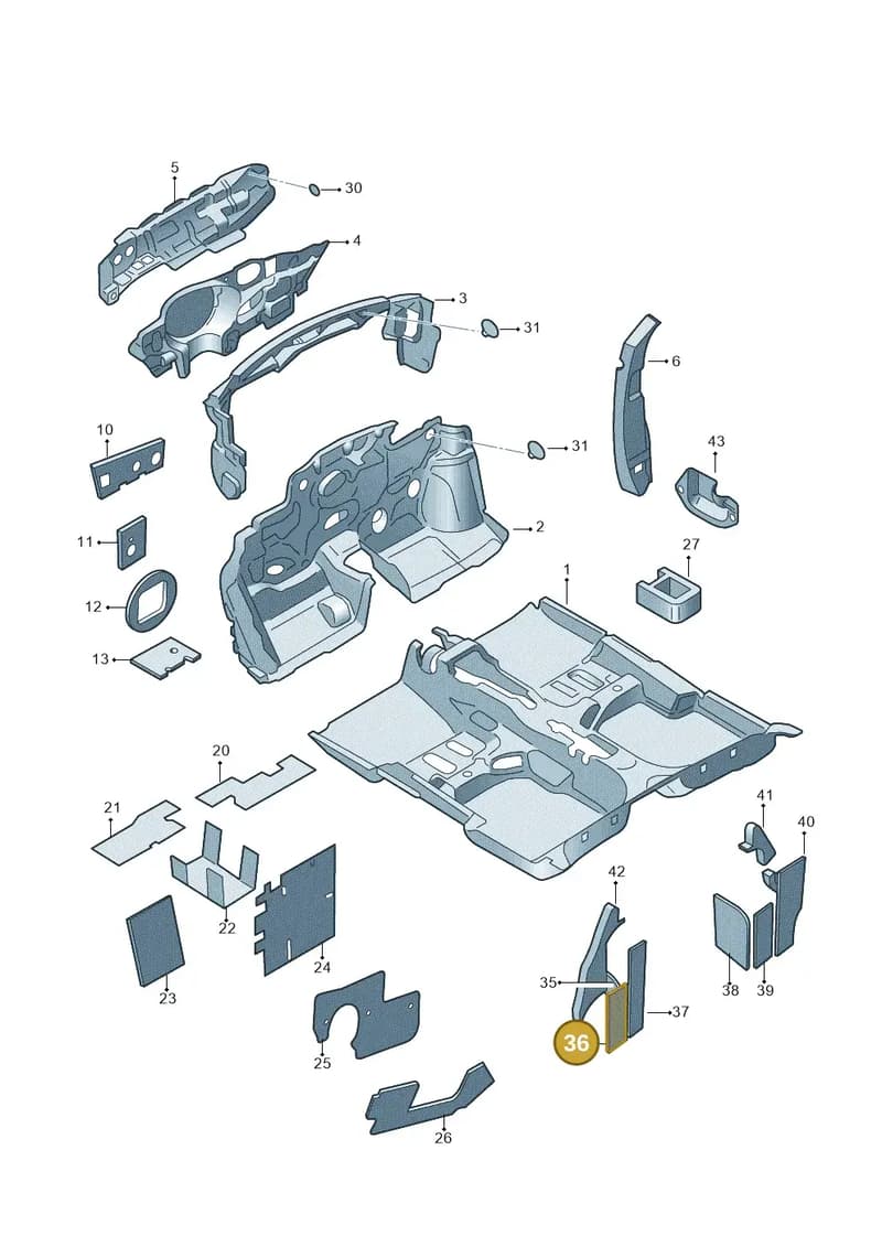 5JA863897 — Skoda Rapid (2012-2022) diagram 740863200, position 36