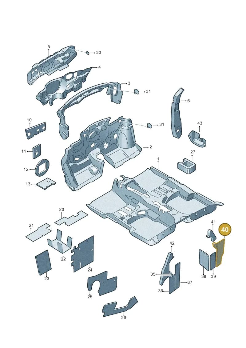 5JA863898A — Skoda Rapid (2012-2022) diagram 740863200, position 40