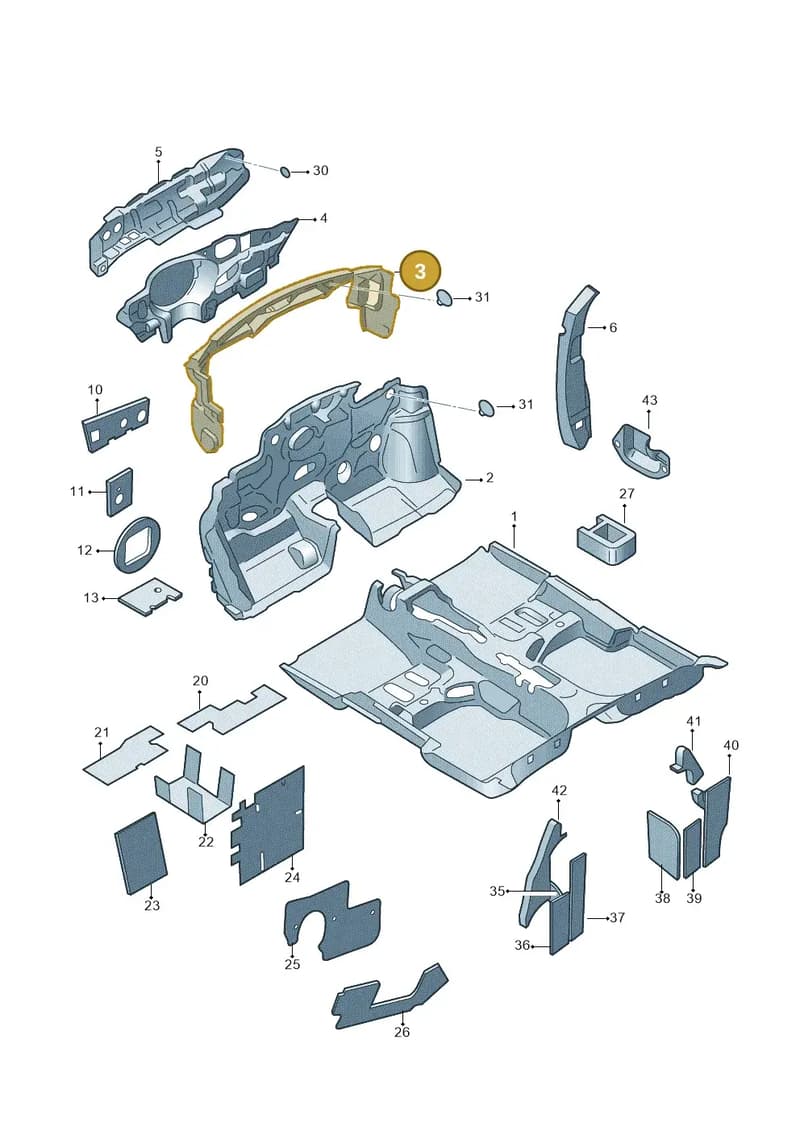 5JA863909C — Skoda Rapid (2012-2022) diagram 740863200, position 3