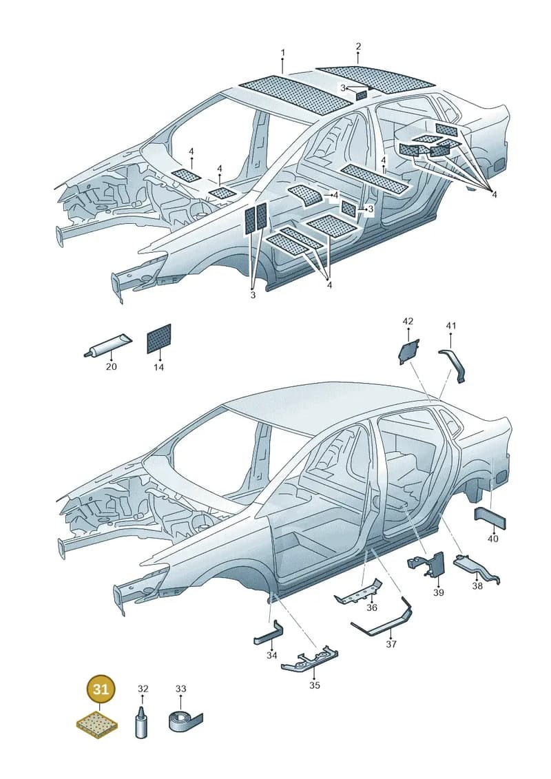 5JA864231A — SEAT Toledo (2015-2019) diagram 726863250, position 31