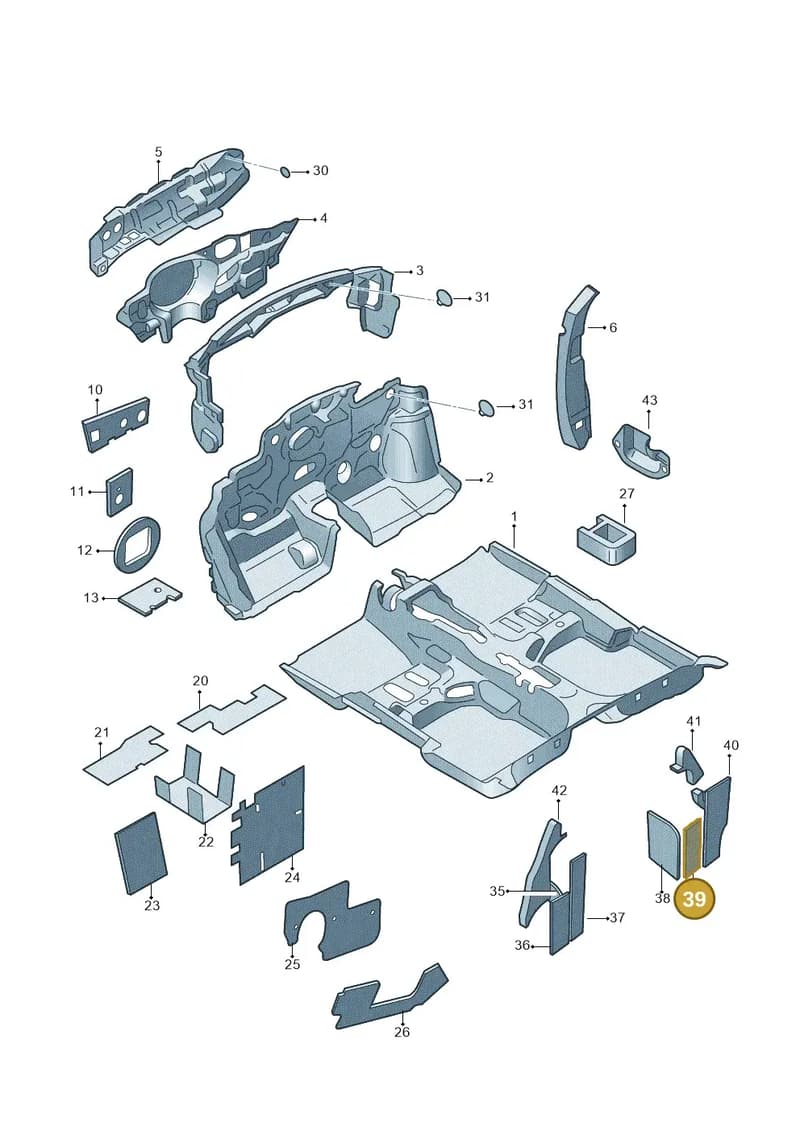 5JA864908 — Skoda Rapid (2012-2022) diagram 740863200, position 39