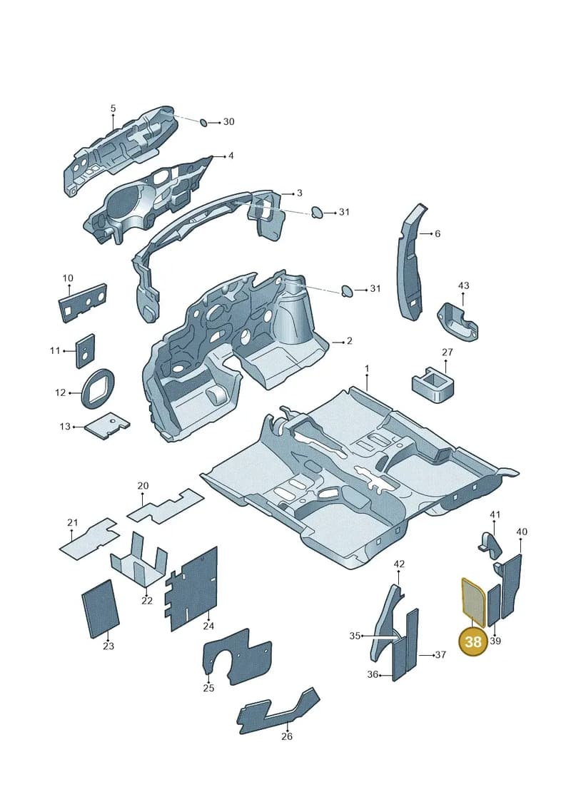 5JA864910C — Skoda Rapid (2012-2022) diagram 740863200, position 38