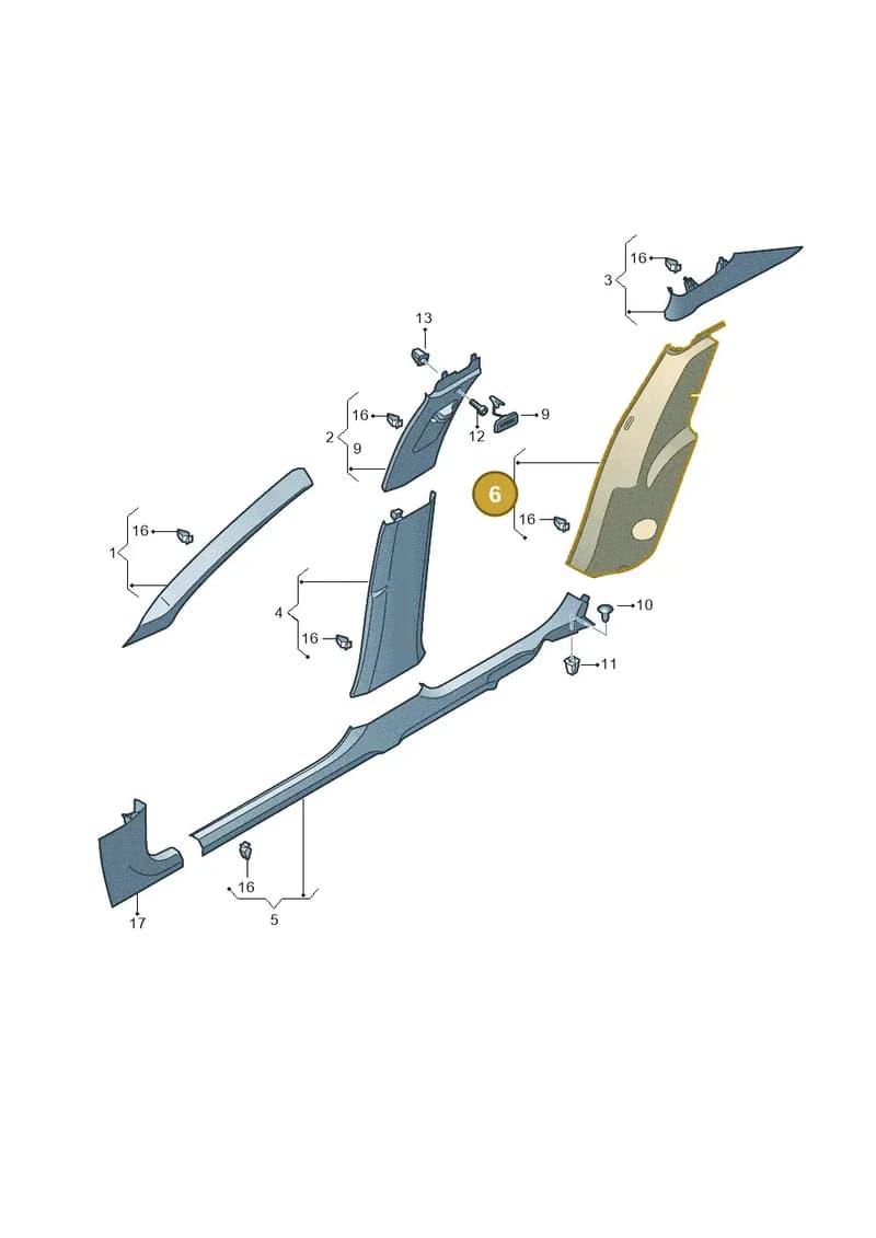 5JA867766B9B9 — SEAT Toledo (2015-2019) diagram 885867650, position 6