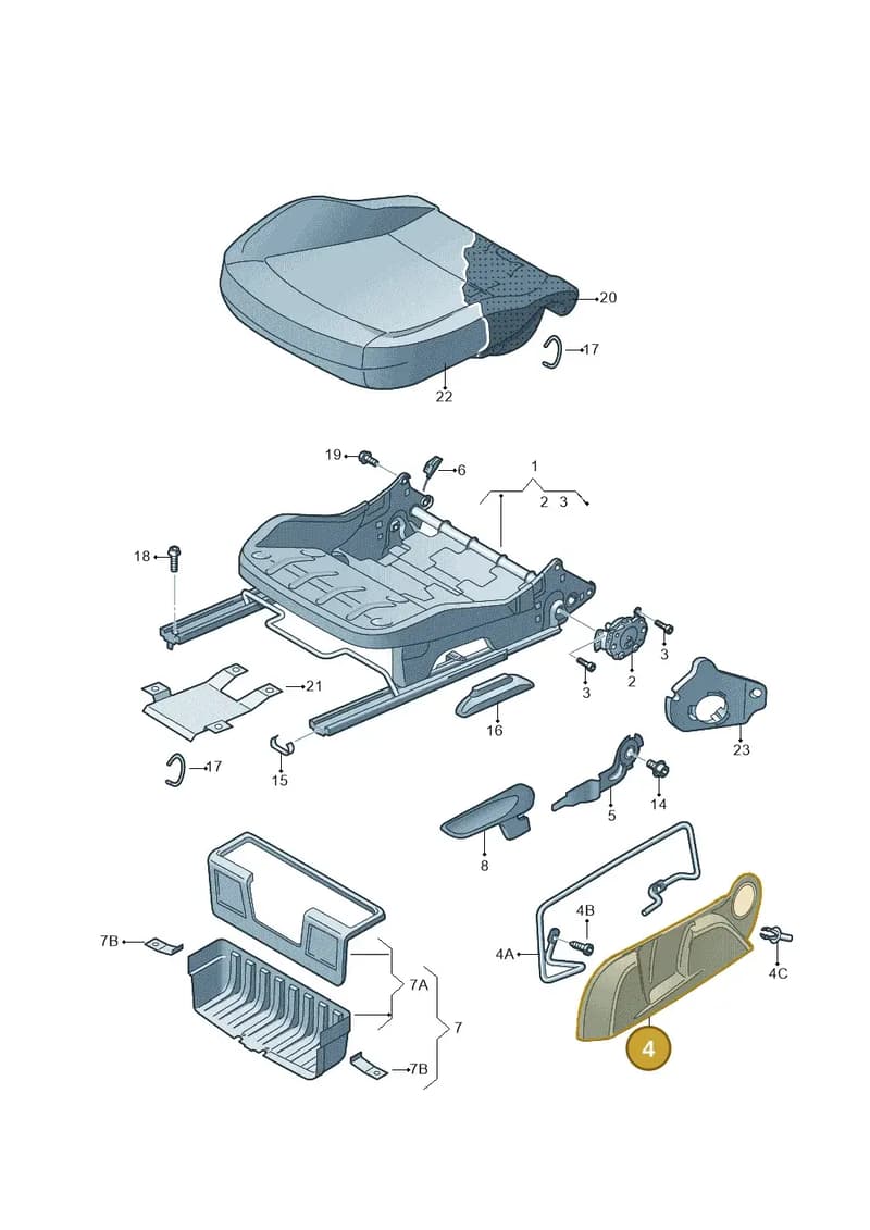 5JA881318A9B9 — SEAT Toledo (2015-2019) diagram 740881010, position 4