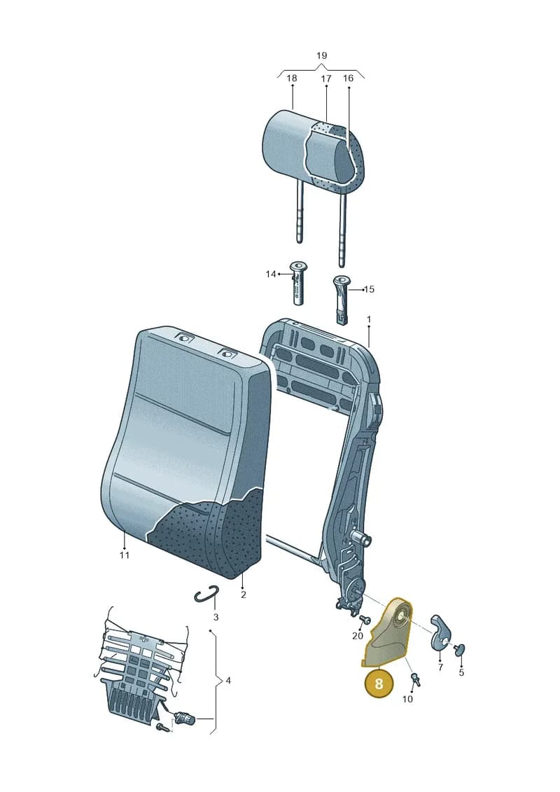 5JA881477C9B9 — SEAT Toledo (2015-2019) diagram 740881500, position 8