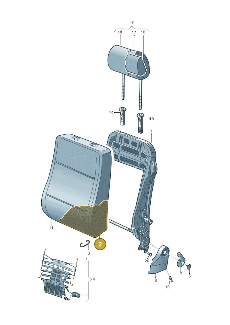 5JA881775AB — Skoda Rapid (2012-2022) diagram 740881500, position 2