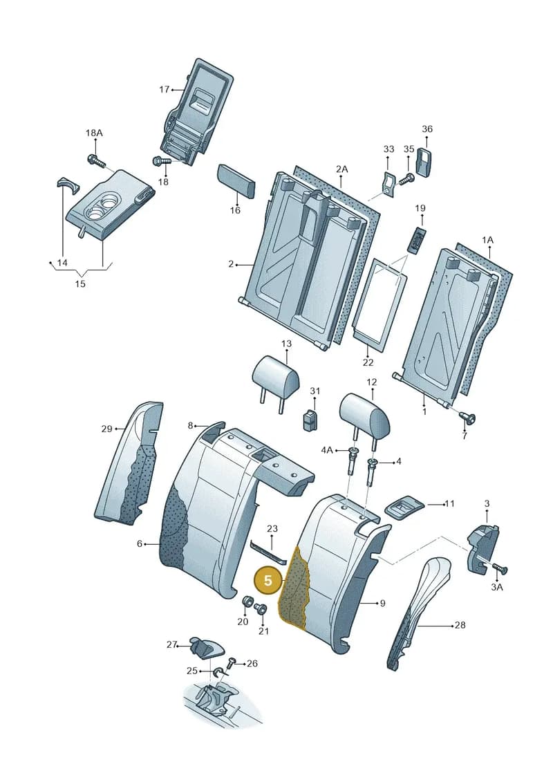 5JA885775H — SEAT Toledo (2015-2019) diagram 740885700, position 5