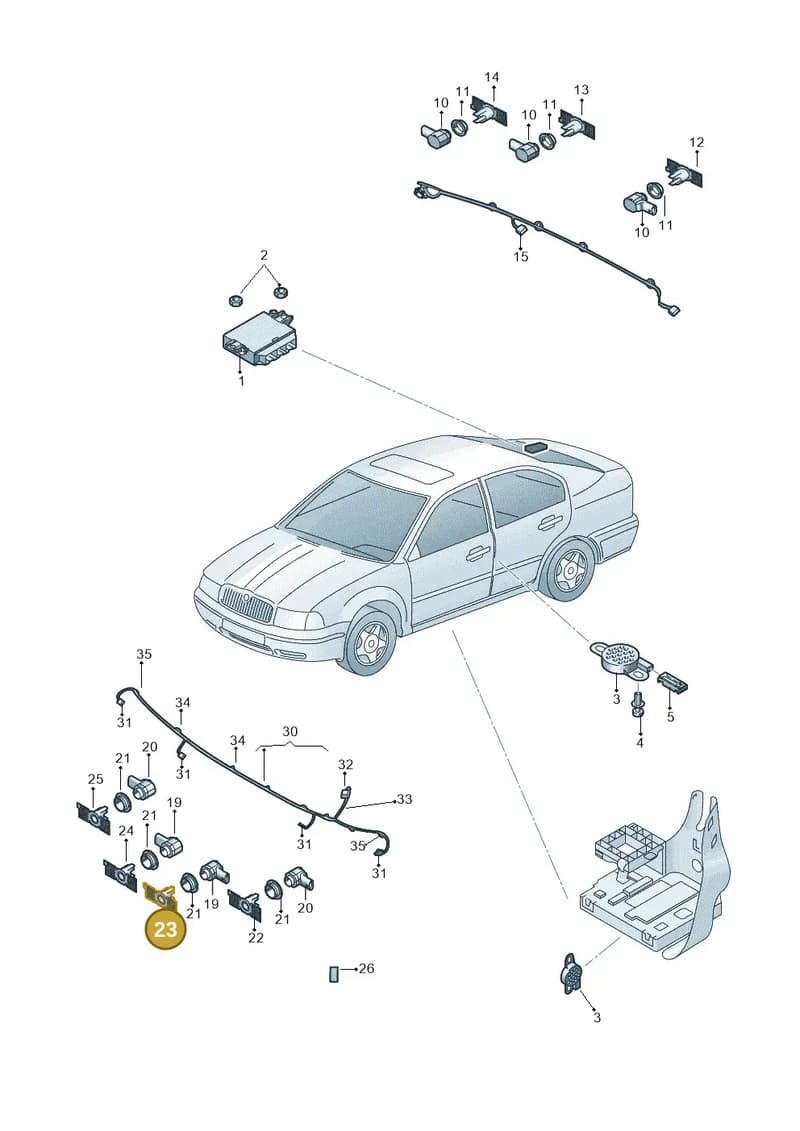 5JA919485 — Skoda Rapid (2012-2022) diagram 740919510, position 23