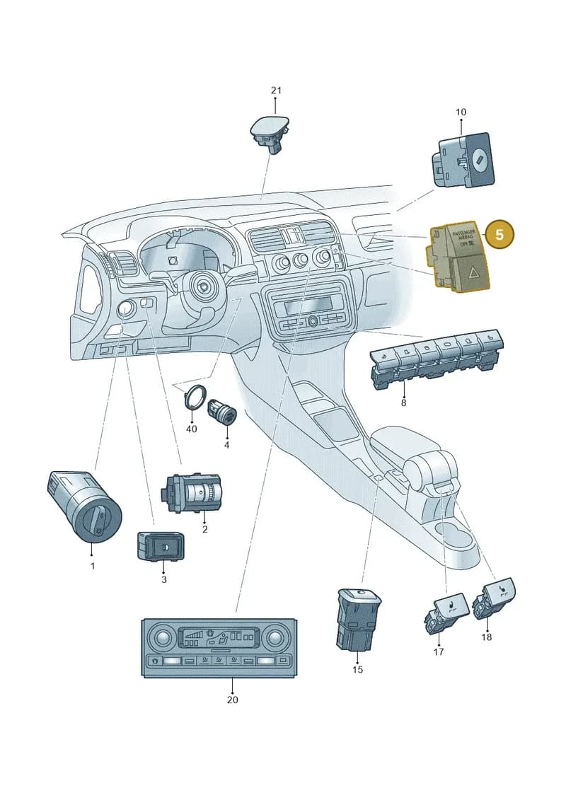 5JA953507GWHS — Skoda Rapid (2012-2022) diagram 742941500, position 5
