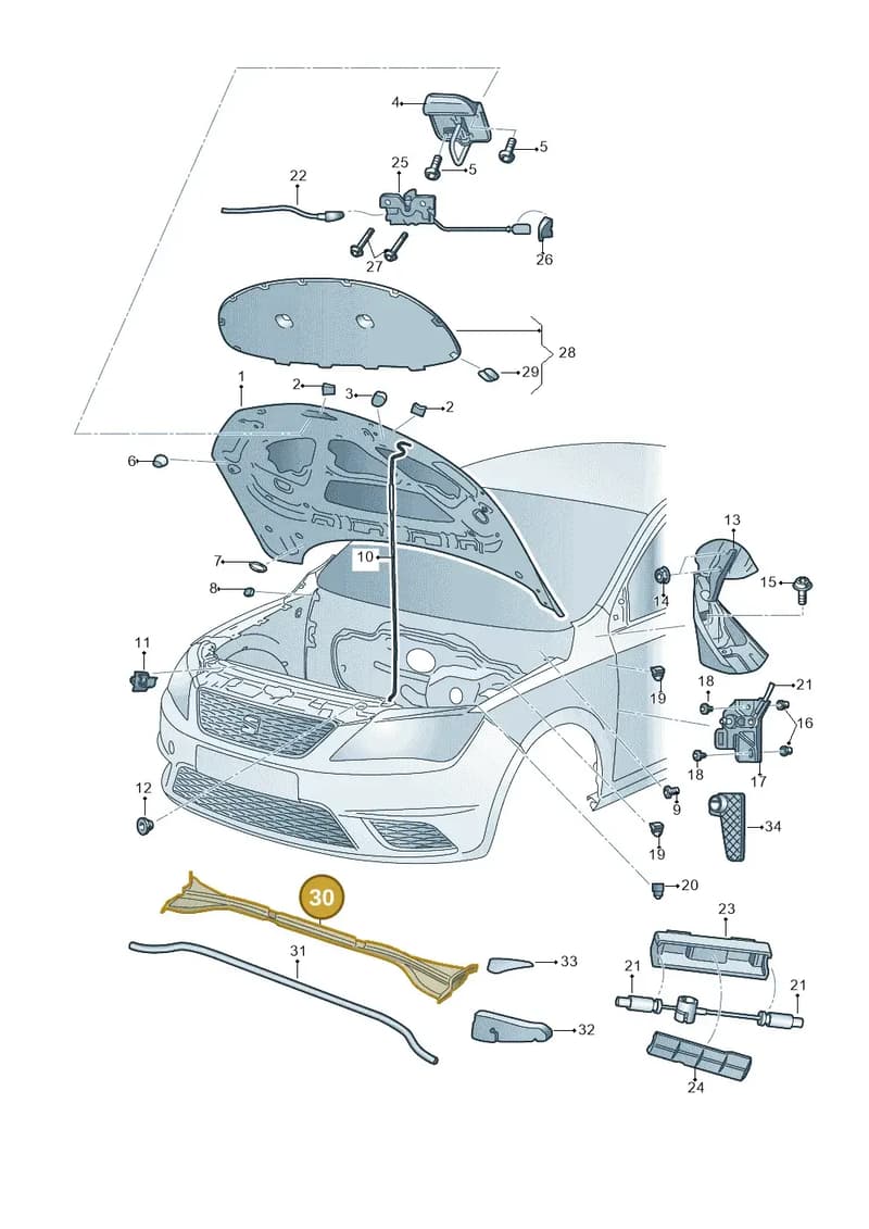 5JB8194159B9 — SEAT Toledo (2015-2019) diagram 742823000, position 30