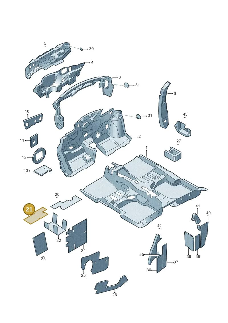 5JB863949J — SEAT Toledo (2015-2019) diagram 740863200, position 21