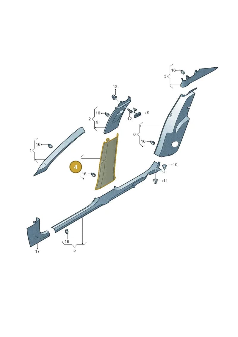 5JB867281B9B9 — SEAT Toledo (2015-2019) diagram 885867650, position 4