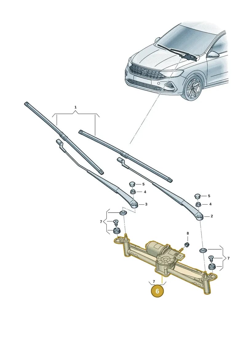 5JB955023D — Volkswagen Polo 1.6 (2020-2022) diagram 62x955000, position 6