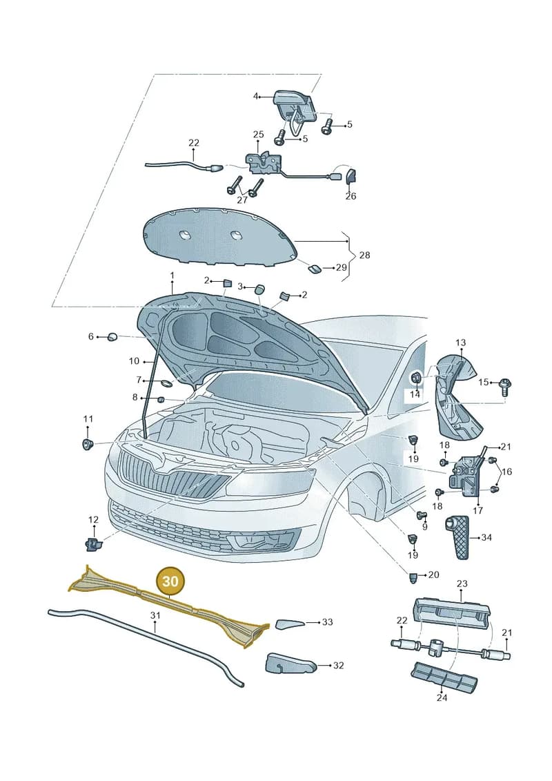 5JC8194159B9 — Skoda Rapid (2012-2022) diagram 740823100, position 30