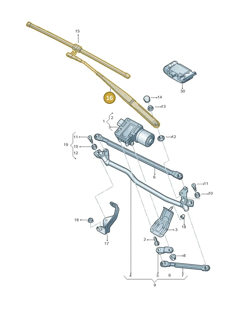 5JC955410 — Skoda Rapid (2012-2022) diagram 419955000, position 16