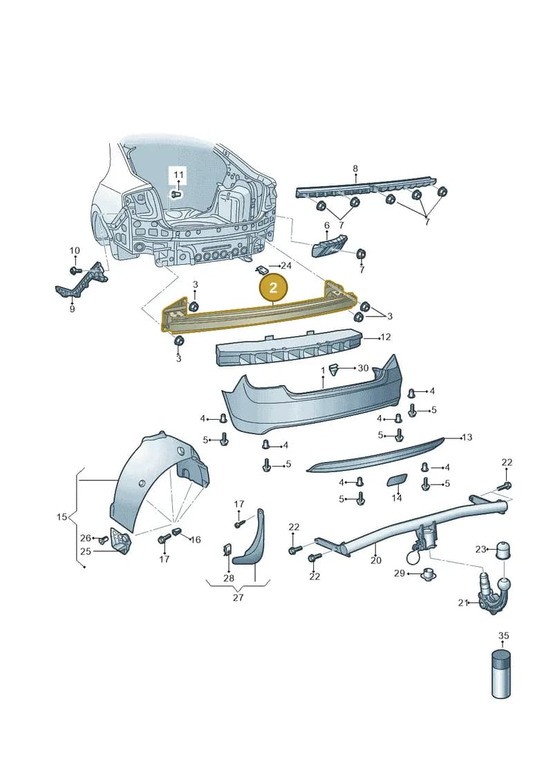 5JH807305 — Skoda Rapid (2012-2022) diagram 740807500, position 2
