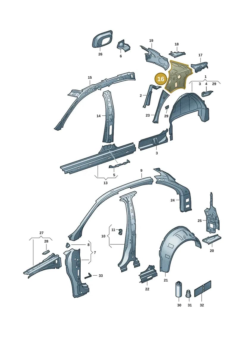 5JH809354A — Skoda Rapid (2012-2022) diagram 62x809030, position 16