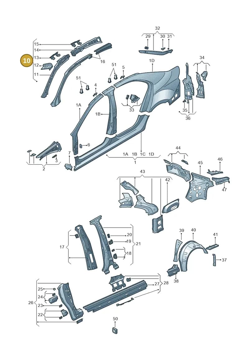 5JH809401A — SEAT Toledo (2015-2019) diagram 740809300, position 10