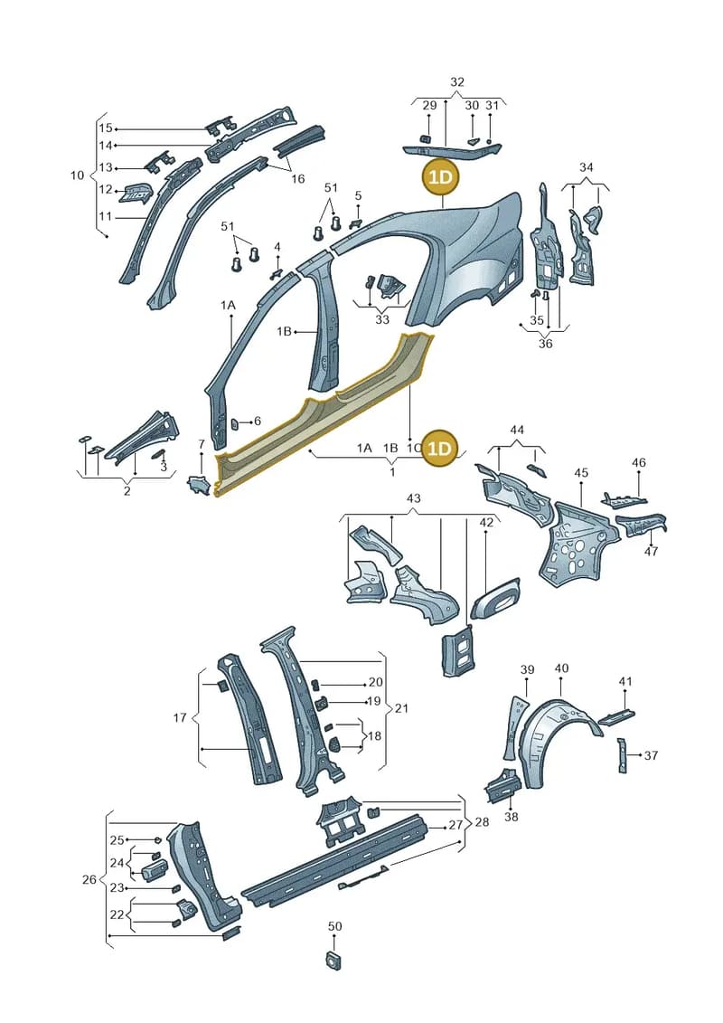 5JH809605C — SEAT Toledo (2015-2019) diagram 740809300, position 1D