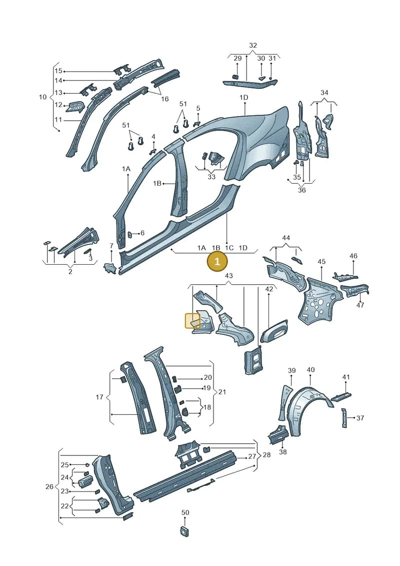 5JH809605 — SEAT Toledo (2015-2019) diagram 740809300, position 1
