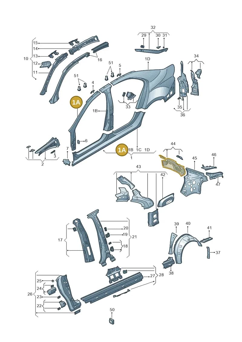 5JH809606A — SEAT Toledo (2015-2019) diagram 740809300, position 1A
