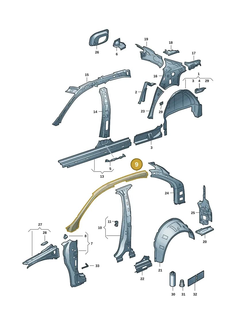5JH810263 — Skoda Rapid (2012-2022) diagram 62x809030, position 9