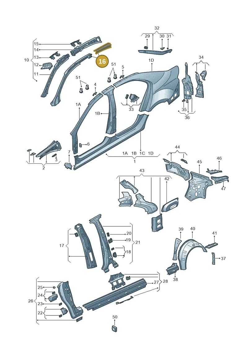 5JH810263 — Skoda Rapid (2012-2022) diagram 740809300, position 16