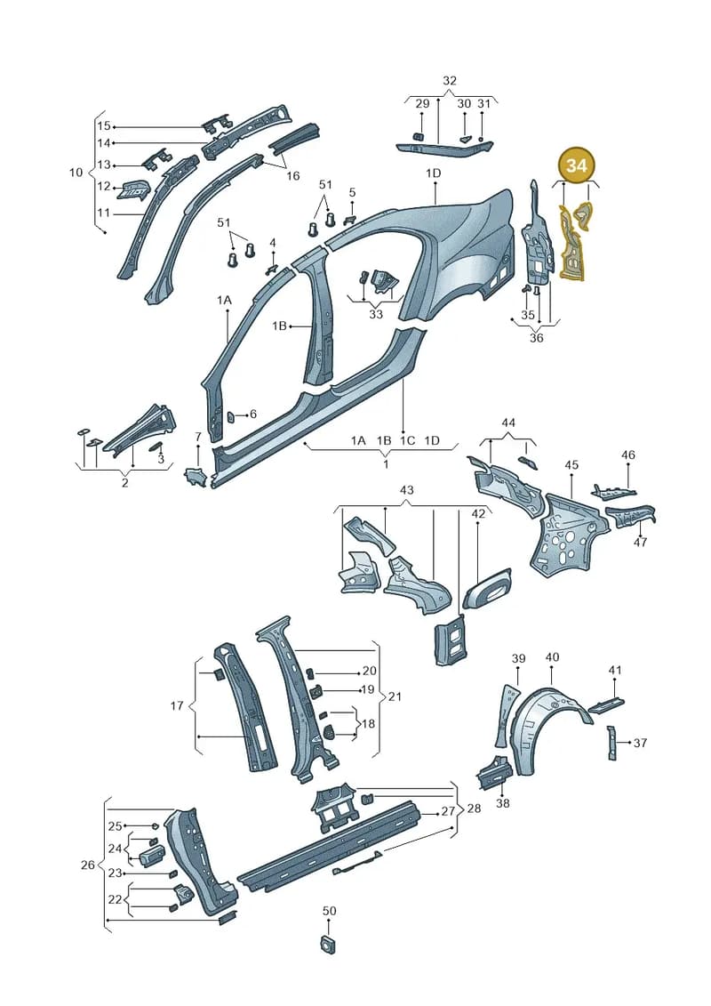 5JH813320A — SEAT Toledo (2015-2019) diagram 740809300, position 34