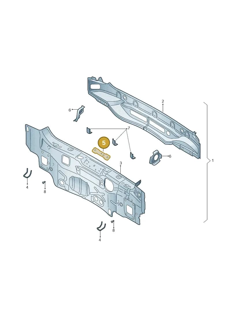 5JH813414 — Skoda Kamiq (2019-2020) diagram 584813010, position 5