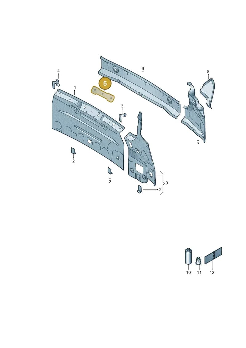 5JH813414 — Skoda Rapid (2012-2022) diagram 740813015, position 5