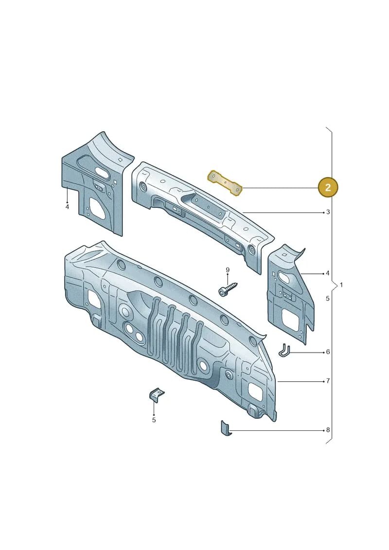 5JH813414 — Skoda Rapid (2012-2022) diagram 740813100, position 2