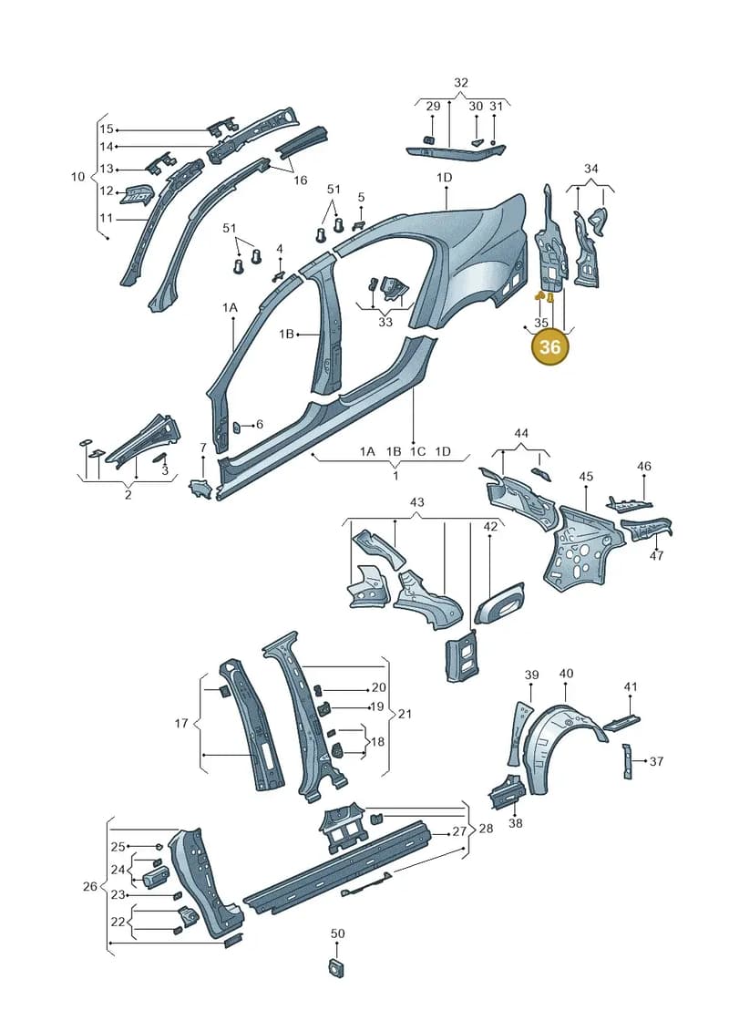 5JH813481 — Skoda Rapid (2012-2022) diagram 740809300, position 36
