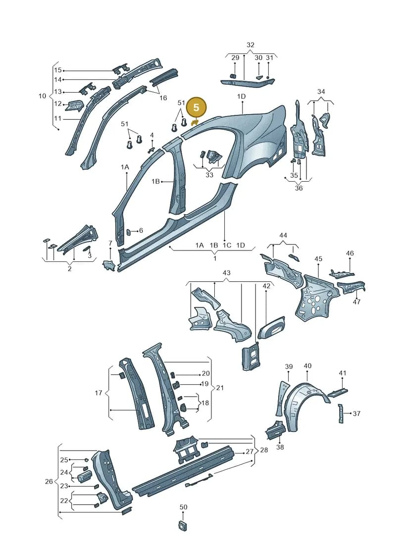 5JH817270 — Skoda Rapid (2012-2022) diagram 740809300, position 5