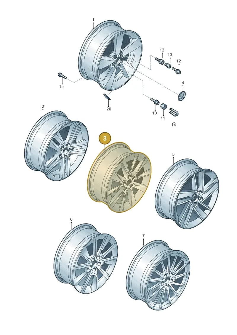 5JJ601025FHA7 — Skoda Rapid (2012-2022) diagram 740601700, position 3