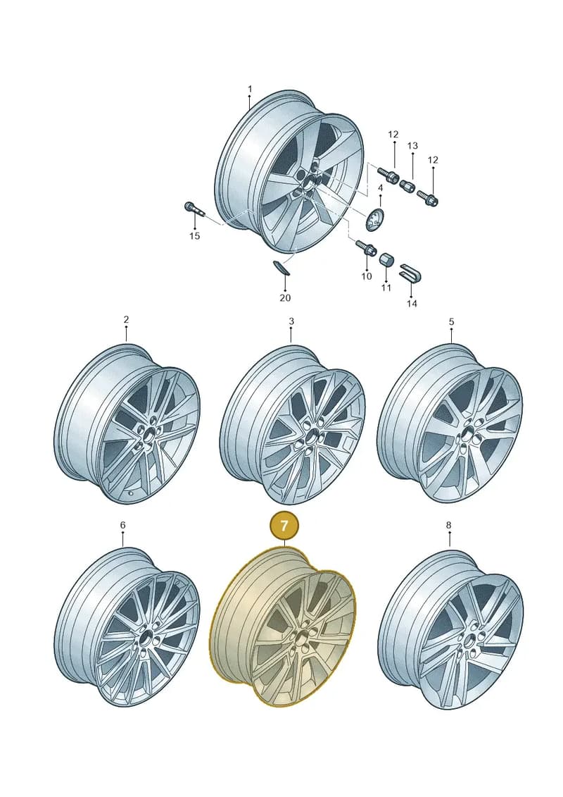 5JJ601025GHA7 — Skoda Fabia (2014-2022) diagram 797601070, position 7
