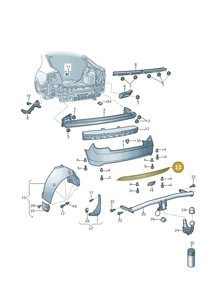 5JJ807521A — Skoda Rapid (2012-2022) diagram 740807500, position 13
