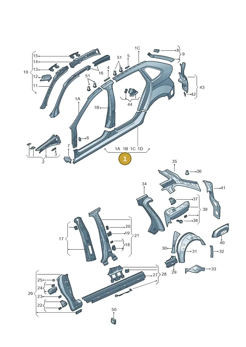 5JJ809605E — Skoda Rapid (2012-2022) diagram 740809350, position 1